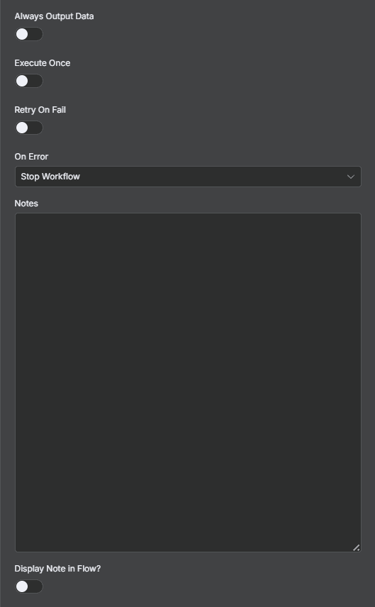 Paramètres sans notes